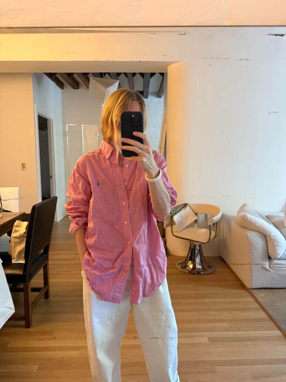 Ralph Lauren Pink Striped Button Down